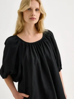 DONNA lyhyt pellavamekko - musta
