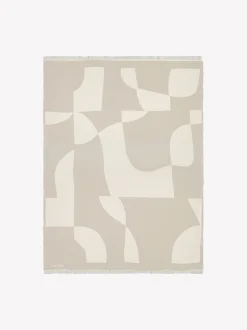 KALLIO torkkupeitto - beige-valkoinen