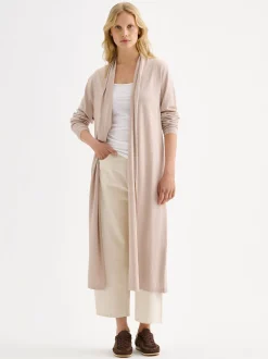 KARINA pitkä neuletakki - vaalea beige