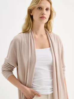 KARINA pitkä neuletakki - vaalea beige