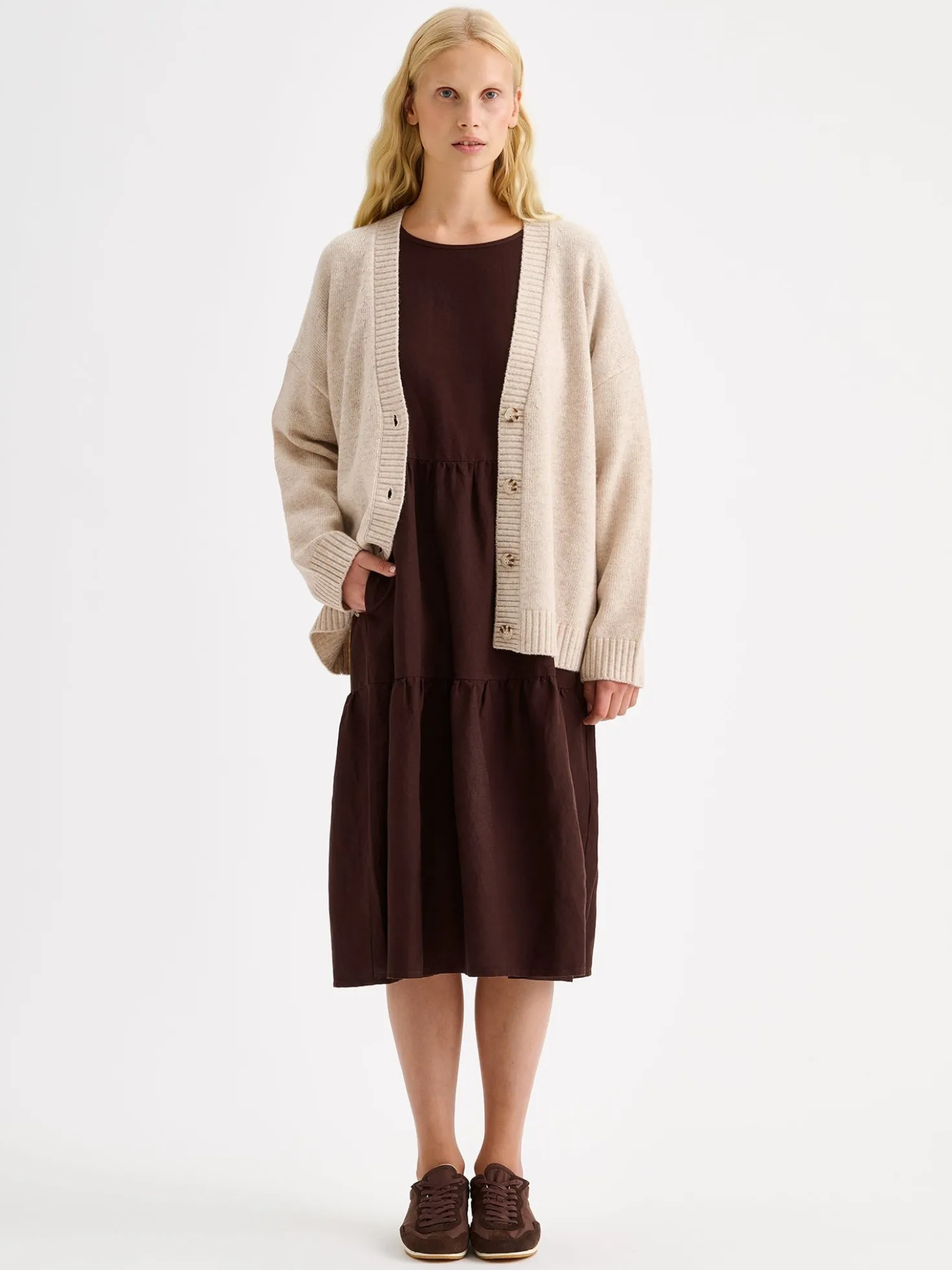 LANA oversize neuletakki - beige