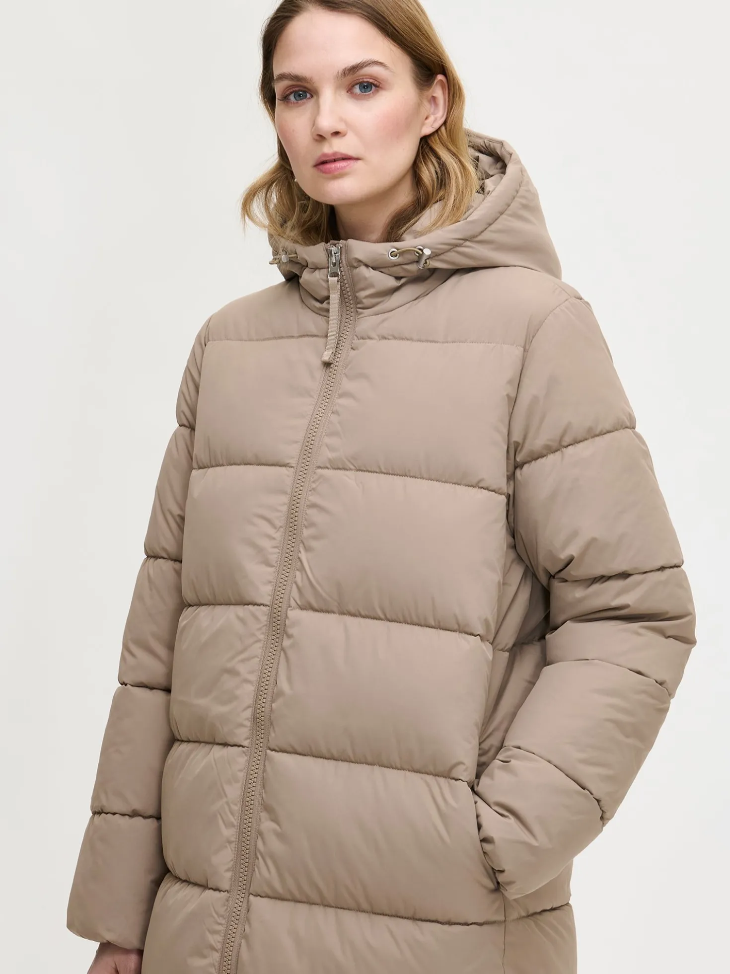 LUMI pitkä toppatakki - beige