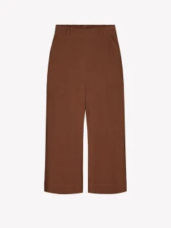 SAARI culottes-pellavahousut - ruskea